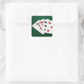 Poker Hands - High Card - ACE Vierkante Sticker (Tas)