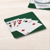 Poker Hands - High Card - King Kartonnen Onderzetters (Schuin)