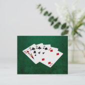 Poker Hands - High Card - Queen Briefkaart (Staand voorkant)