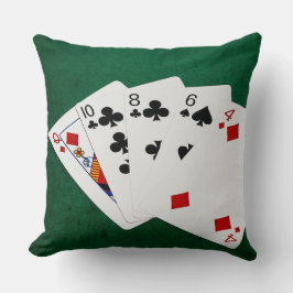 Poker Hands - High Card - Queen Kussen