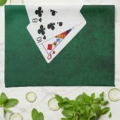 Poker Hands - High Card - Queen Theedoek (Gevouwen)