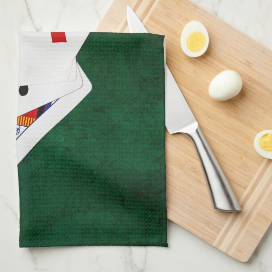 Poker Hands - High Card - Queen Theedoek (Quarter Fold)