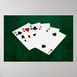 Poker Hands - Hoge kaart - Tien Poster