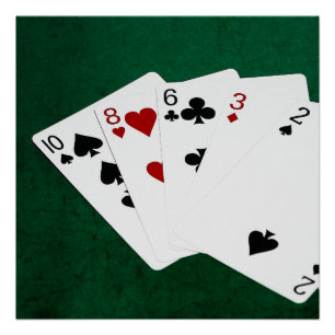 Poker Hands - Hoge kaart - Tien Poster