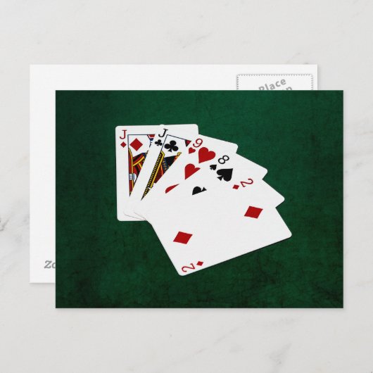 Poker Hands - One Pair - Jack Briefkaart (Voorkant / Achterkant)