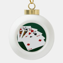 Poker Hands - One Pair - Jack Keramische Bal Ornament