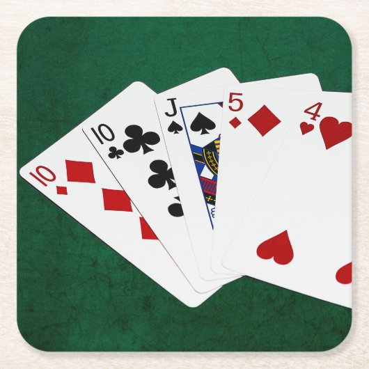 Poker Hands - One Pair - Ten Kartonnen Onderzetters (Voorkant)