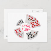 Poker Hands - Royal Flush Briefkaart (Voorkant / Achterkant)