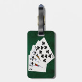 Poker Hands - Royal Flush - Clubs Suit Bagagelabel (Achterkant verticaal)