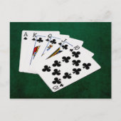 Poker Hands - Royal Flush - Clubs Suit Briefkaart (Voorkant)