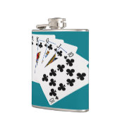 Poker Hands - Royal Flush - Clubs Suit Heupfles (Links)