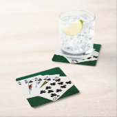 Poker Hands - Royal Flush - Clubs Suit Kartonnen Onderzetters (Insitu)