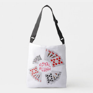 Poker Hands - Royal Flush Crossbody Tas