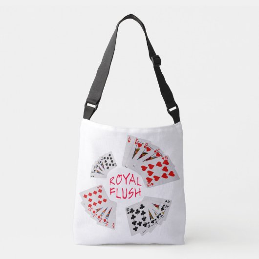 Poker Hands - Royal Flush Crossbody Tas (Voorkant)