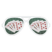 Poker Hands - Royal Flush - Diamonds Suit Aviator Zonnebril (Voorkant)
