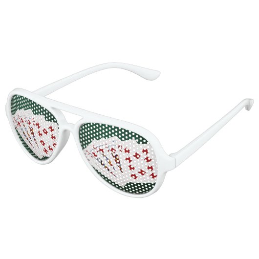 Poker Hands - Royal Flush - Diamonds Suit Aviator Zonnebril (Gekanteld)