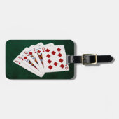 Poker Hands - Royal Flush - Diamonds Suit Bagagelabel (Voorkant horizontaal)