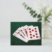 Poker Hands - Royal Flush - Diamonds Suit Briefkaart (Staand voorkant)