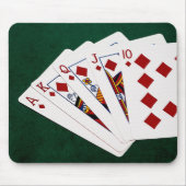 Poker Hands - Royal Flush - Diamonds Suit Muismat (Voorkant)