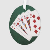 Poker Hands - Royal Flush - Diamonds Suit Ornament (voorkant)