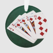 Poker Hands - Royal Flush - Diamonds Suit Ornament (voorkant)