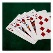 Poker Hands - Royal Flush - Diamonds Suit Poster (Voorkant)