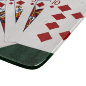 Poker Hands - Royal Flush - Diamonds Suit Snijplank (Hoek)