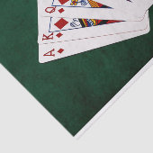 Poker Hands - Royal Flush - Diamonds Suit Tissuepapier (Detail)