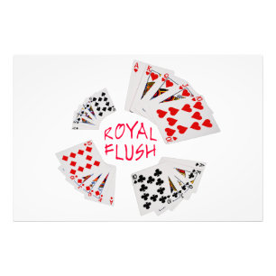 Poker Hands - Royal Flush Foto Afdruk