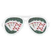 Poker Hands - Royal Flush - Hearts Suit Aviator Zonnebril (Voorkant)