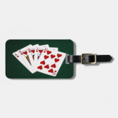 Poker Hands - Royal Flush - Hearts Suit Bagagelabel (Voorkant horizontaal)