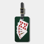 Poker Hands - Royal Flush - Hearts Suit Bagagelabel (Voorkant verticaal)