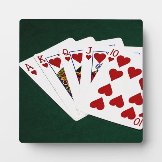 Poker Hands - Royal Flush - Hearts Suit Fotoplaat (Voorkant)