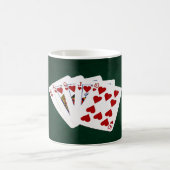 Poker Hands - Royal Flush - Hearts Suit Koffiemok (Center)
