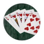 Poker Hands - Royal Flush - Hearts Suit Snijplank (Voorkant)