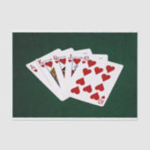 Poker Hands - Royal Flush - Hearts Suit Tissuepapier (Voorkant)