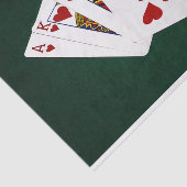 Poker Hands - Royal Flush - Hearts Suit Tissuepapier (Detail)