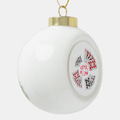 Poker Hands - Royal Flush Keramische Bal Ornament (Links)