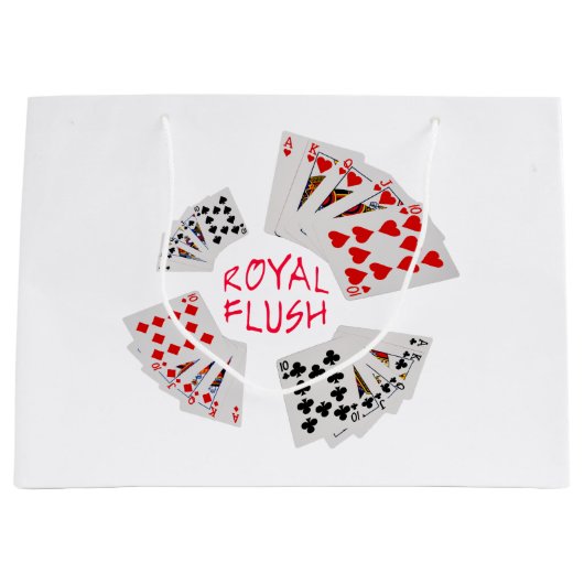 Poker Hands - Royal Flush Large Cadeautasje (Voorkant)