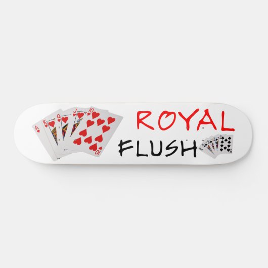 Poker Hands - Royal Flush Persoonlijk Skateboard (Horizontaal)