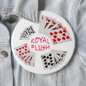 Poker Hands - Royal Flush Ronde Button 6,0 Cm (In situ)