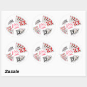 Poker Hands - Royal Flush Ronde Sticker (Vel)