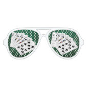 Poker Hands - Royal Flush - Spades Suit Aviator Zonnebril (Voorkant)