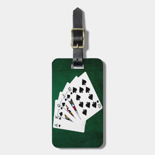 Poker Hands - Royal Flush - Spades Suit Bagagelabel (Voorkant verticaal)