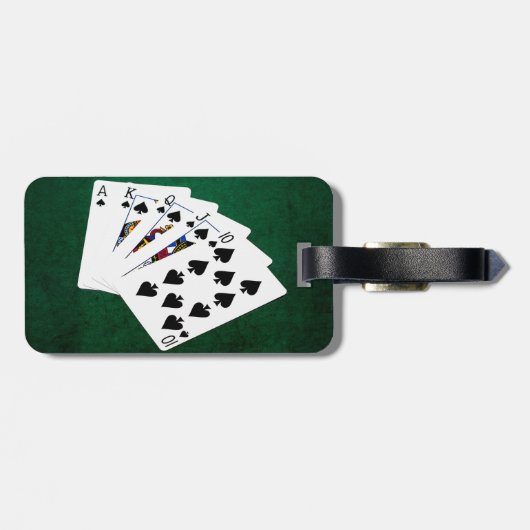 Poker Hands - Royal Flush - Spades Suit Bagagelabel (Achterkant horizontaal)