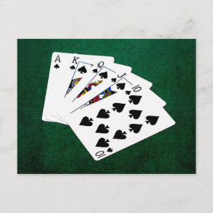 Poker Hands - Royal Flush - Spades Suit Briefkaart