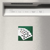 Poker Hands - Royal Flush - Spades Suit Magneet (Insitu (Vaatwasser))