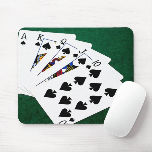 Poker Hands - Royal Flush - Spades Suit Muismat (Met muis)