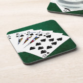 Poker Hands - Royal Flush - Spades Suit Onderzetter (Linkerzijde)