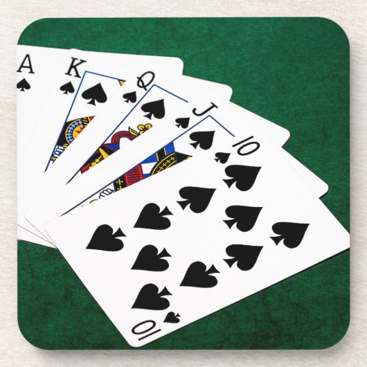 Poker Hands - Royal Flush - Spades Suit Onderzetter (Voorkant)
